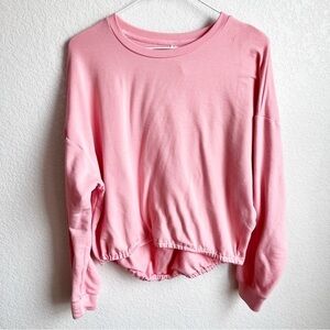 Fabletics cropped lightweight crew neck sweatshirt size small